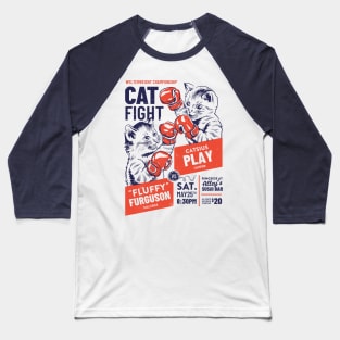 Cat Fight - Light Baseball T-Shirt